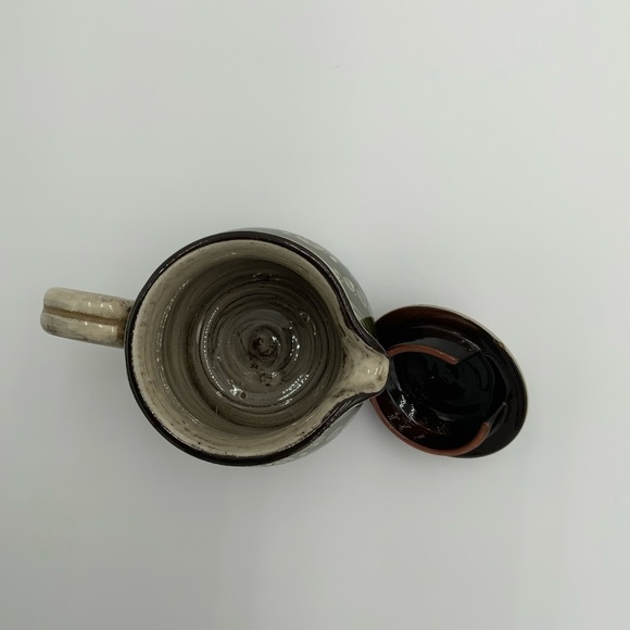 Vintage Signed Kohler Folk Art Pottery Pitcher, Floral - Picture 4 of 9